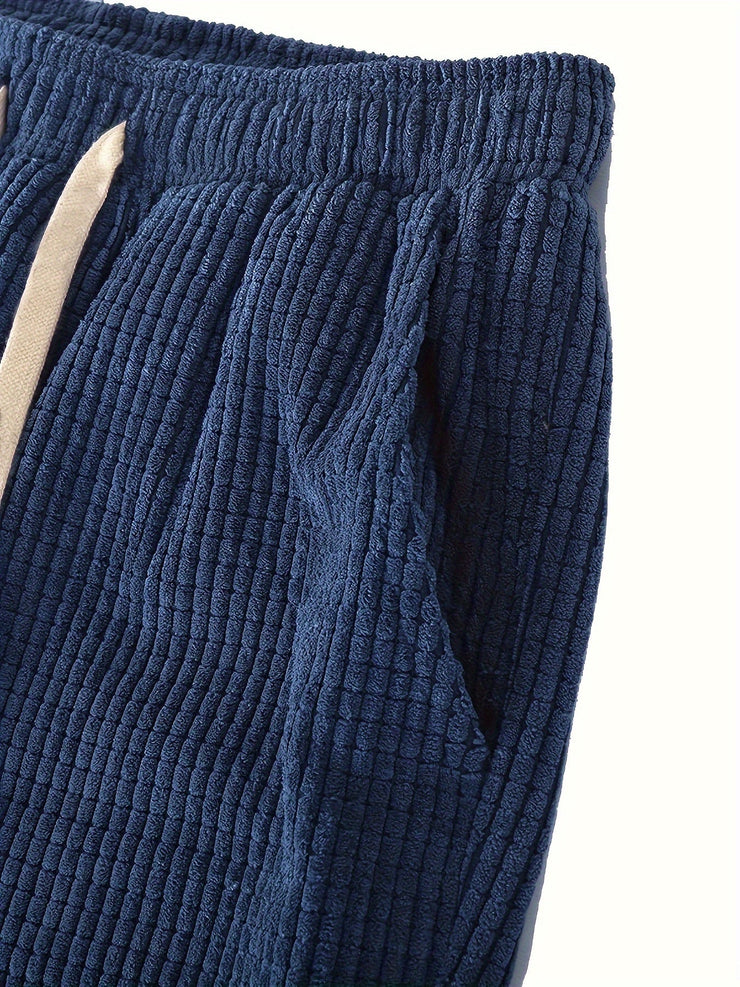 Waffle Knit Drawstring Trousers - Modern Icon