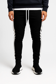 Striped Black Jogger