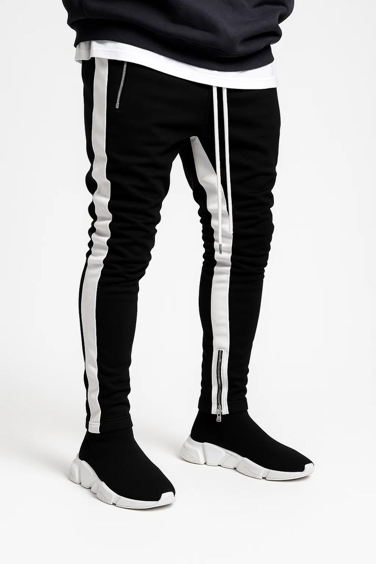 Striped Black Jogger