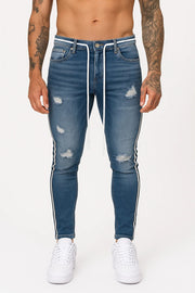 Striped Blue Denim