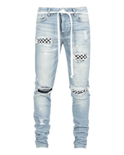 Checkered Black Denim - Modern Icon