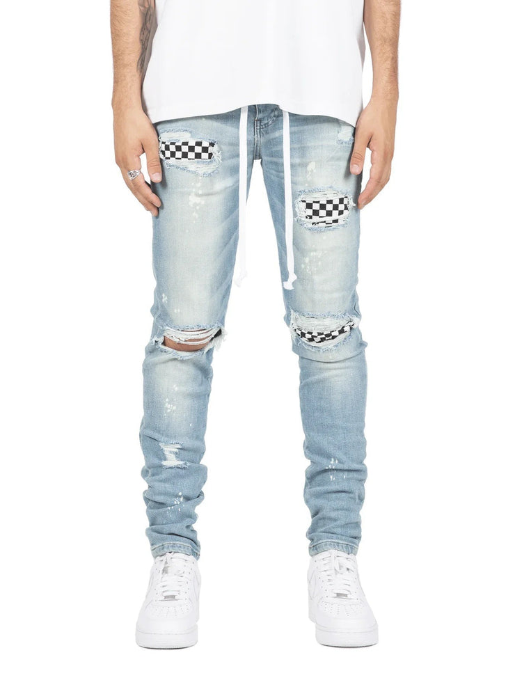 Checkered Black Denim - Modern Icon