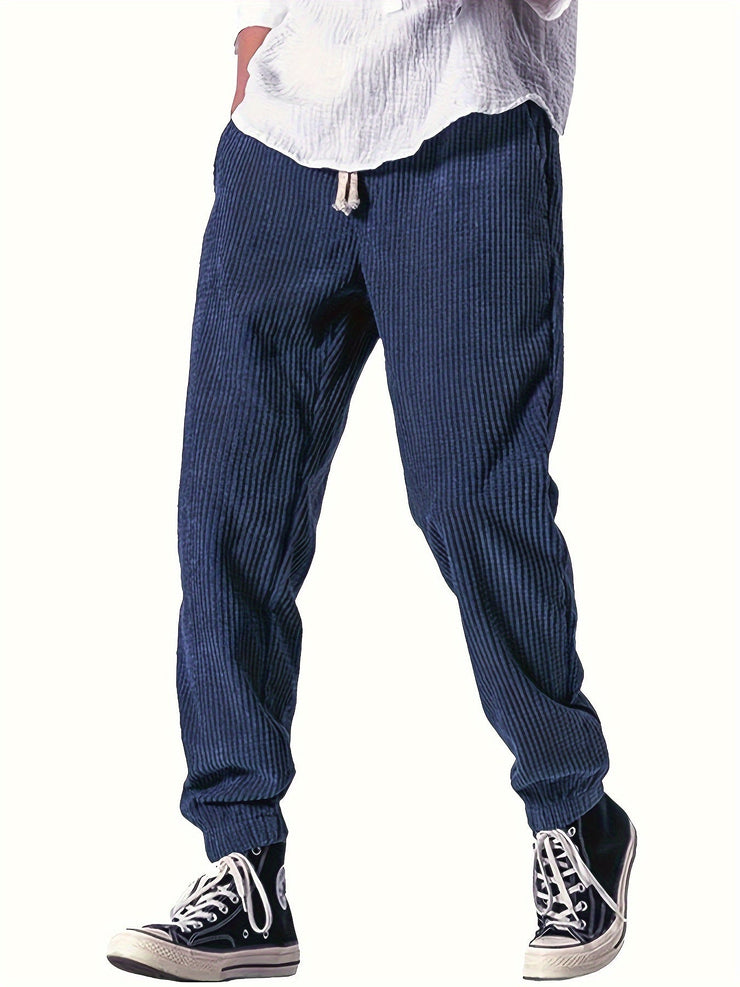 Waffle Knit Drawstring Trousers - Modern Icon